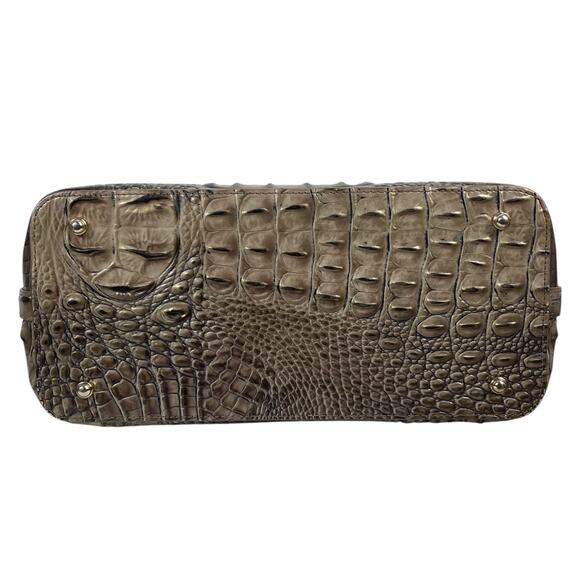 Brahmin Medium Duxbury Satchel Bag Melborne Coffee Brown Croc - Picture 6 of 13